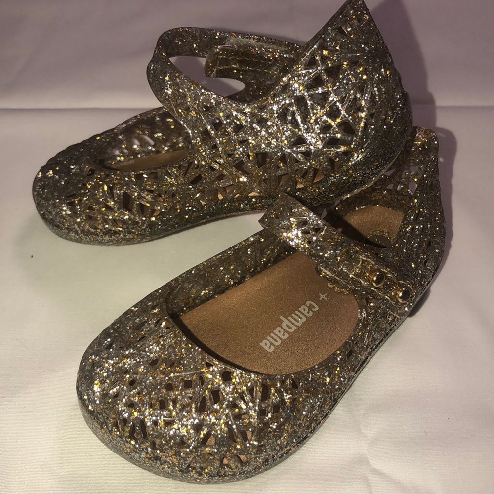 Mini Melissa Sz 6 Gold Sandal